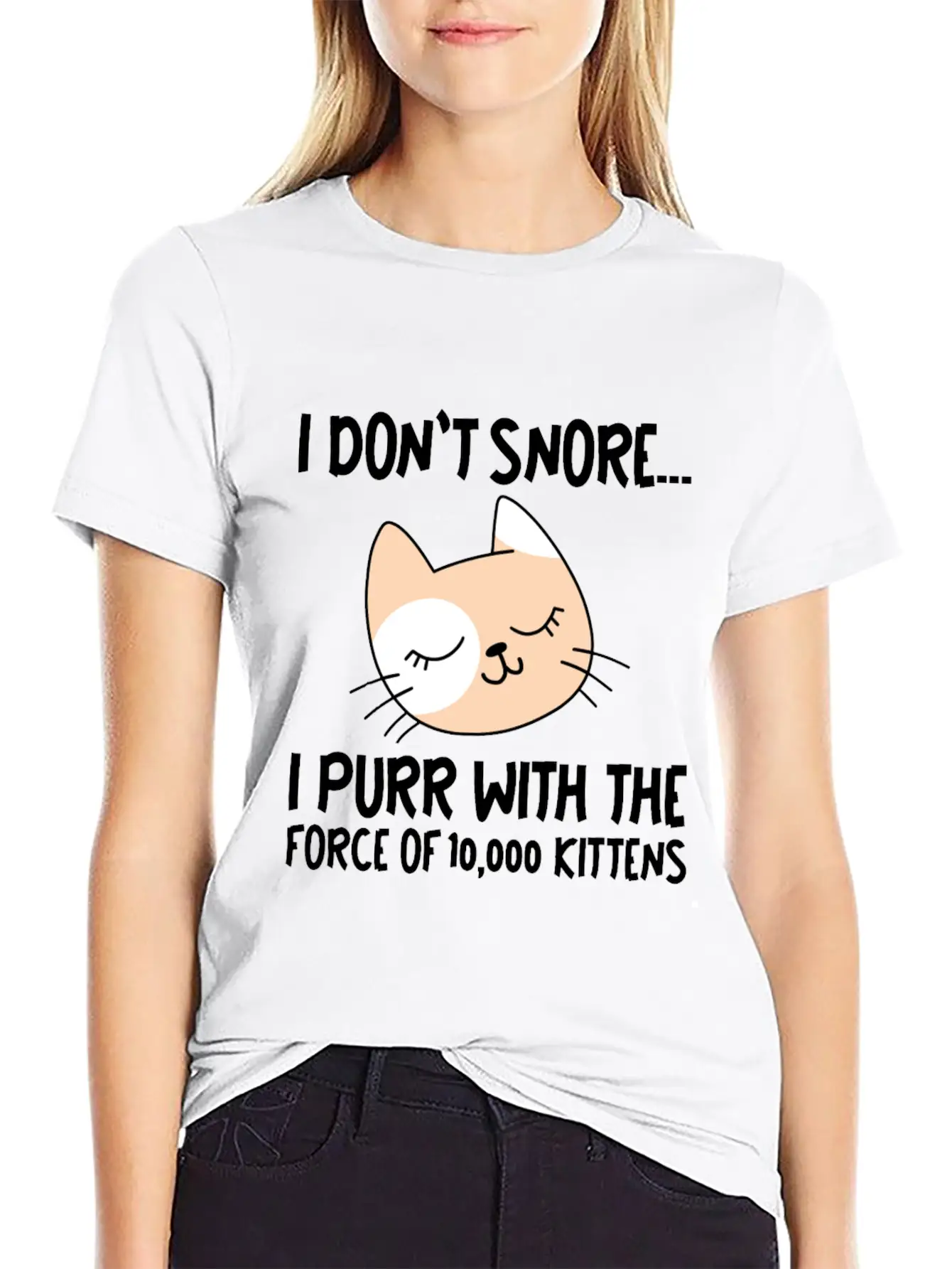 I Purr With The Force Of 10,000 Kittens 1 Comfortable Minimalist Graphic Tee – Summer Style Essential