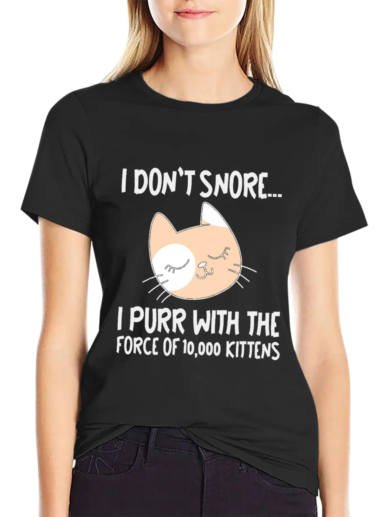 I Purr With The Force Of 10,000 Kittens 1 Comfortable Minimalist Graphic Tee – Summer Style Essential