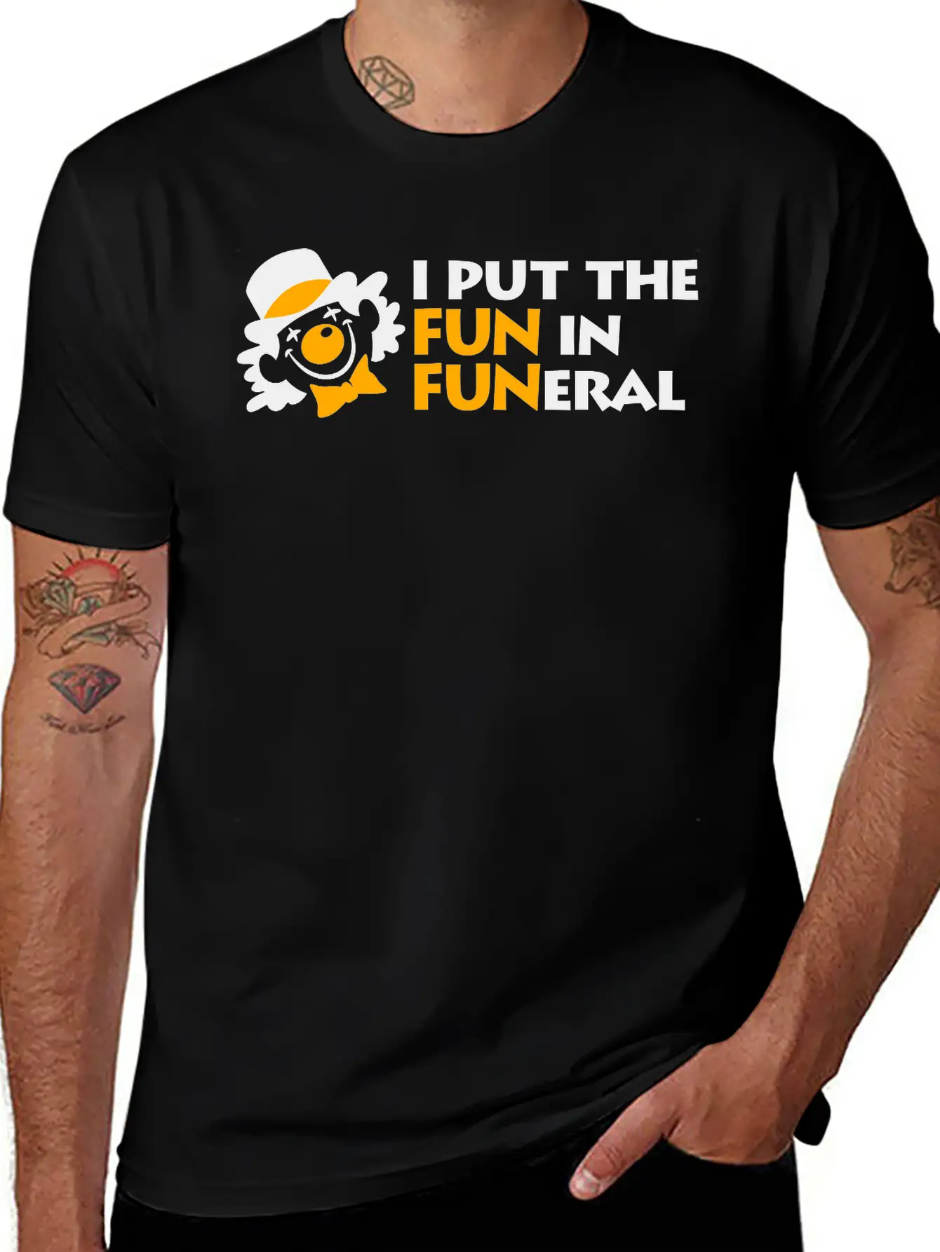 I Put The Fun In Funeral Unisex Short Sleeve Soft Cotton T-Shirt – Casual Everyday Wear