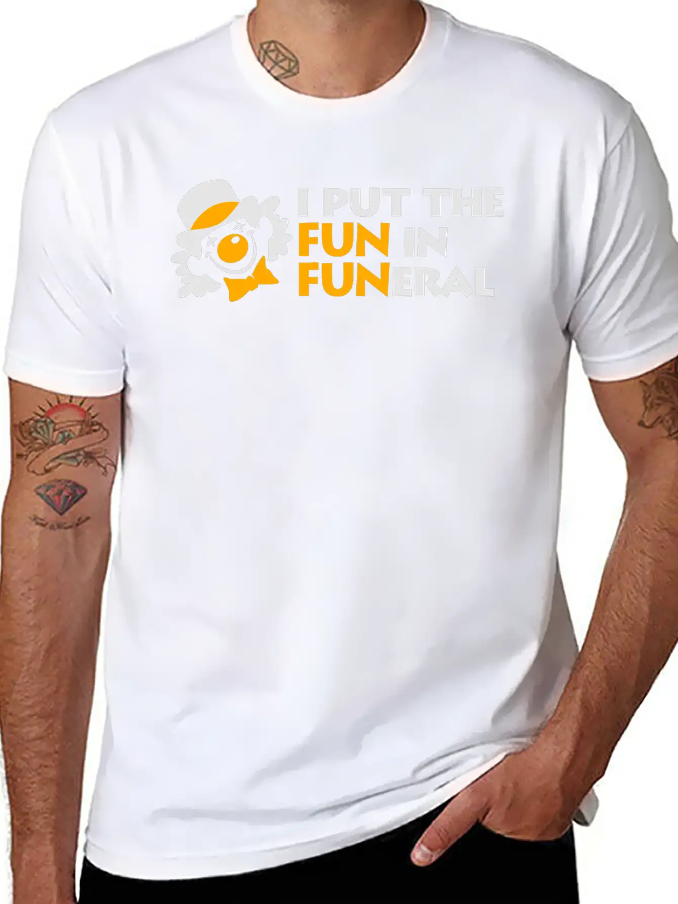 I Put The Fun In Funeral Unisex Short Sleeve Soft Cotton T-Shirt – Casual Everyday Wear