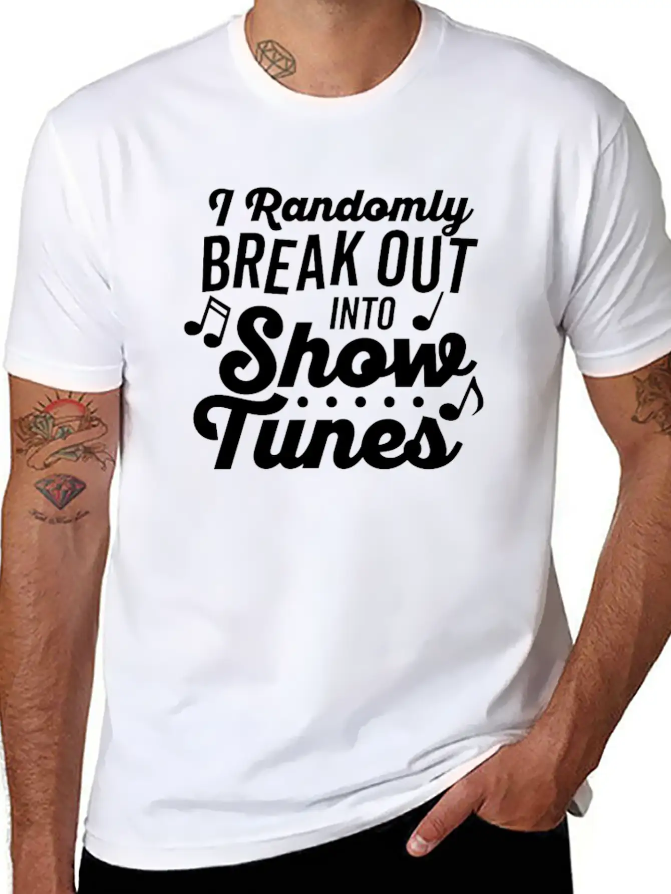 I Randomly Break Out Into Show Tunes T Shirt Timeless Short Sleeve Tee – Comfy And Minimalist Design