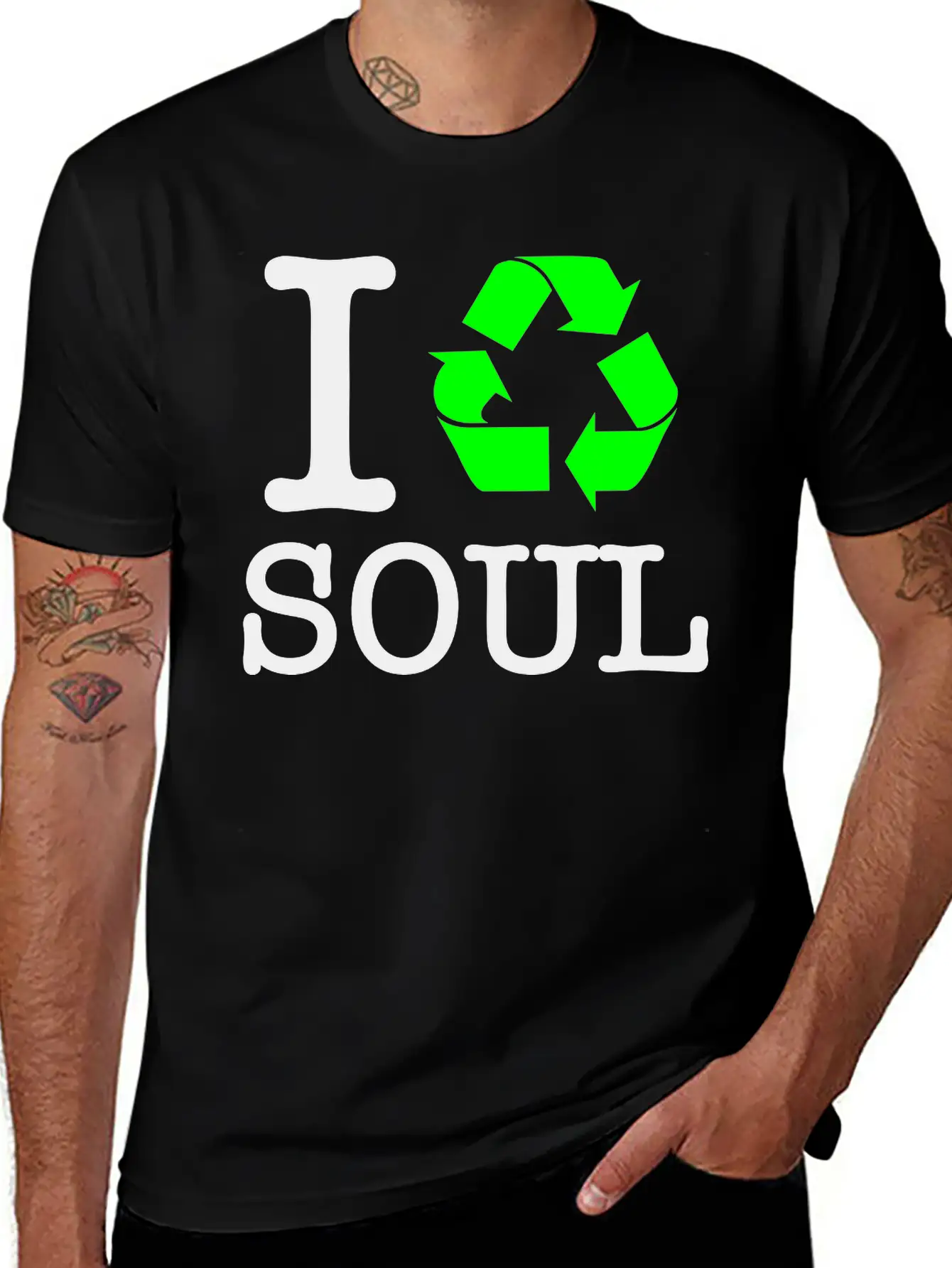 I Recycle Soul Unisex Short Sleeve Soft Cotton T-Shirt – Casual Everyday Wear