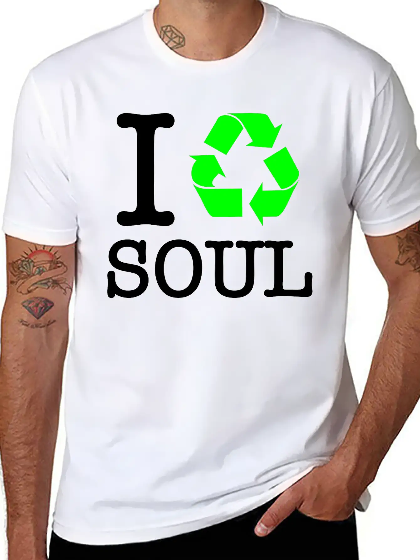 I Recycle Soul Unisex Short Sleeve Soft Cotton T-Shirt – Casual Everyday Wear