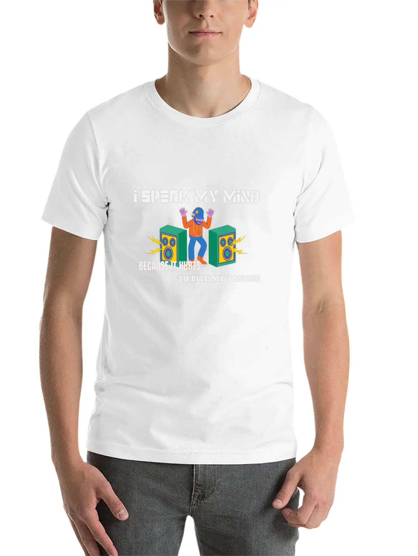 I Speak My Mind Because It Hurts To Bite My Tongue Stylish Everyday T-Shirt – Unisex Basic Cotton Tee