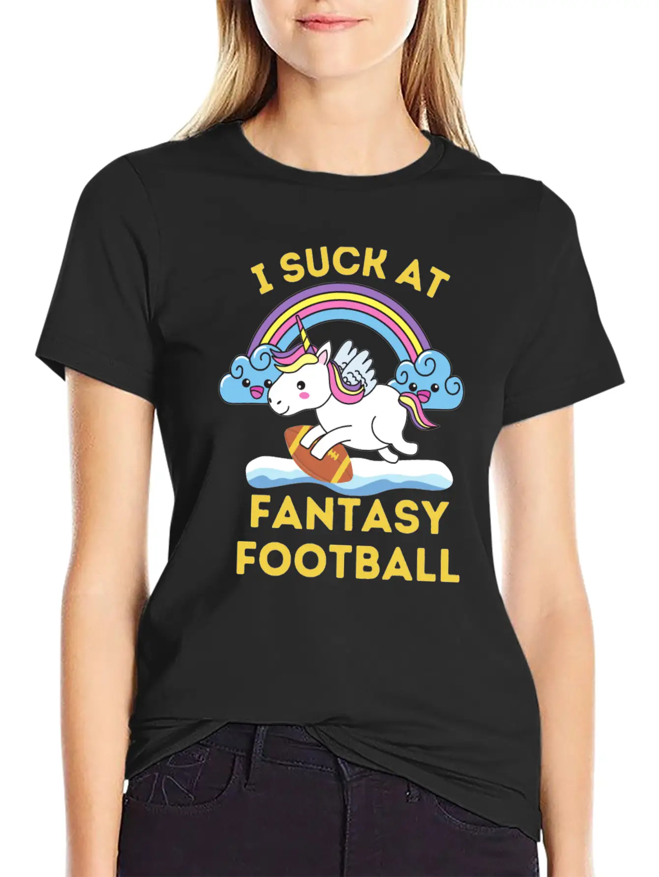 I Suck At Fantasy Football Comfortable Minimalist Graphic Tee – Summer Style Essential