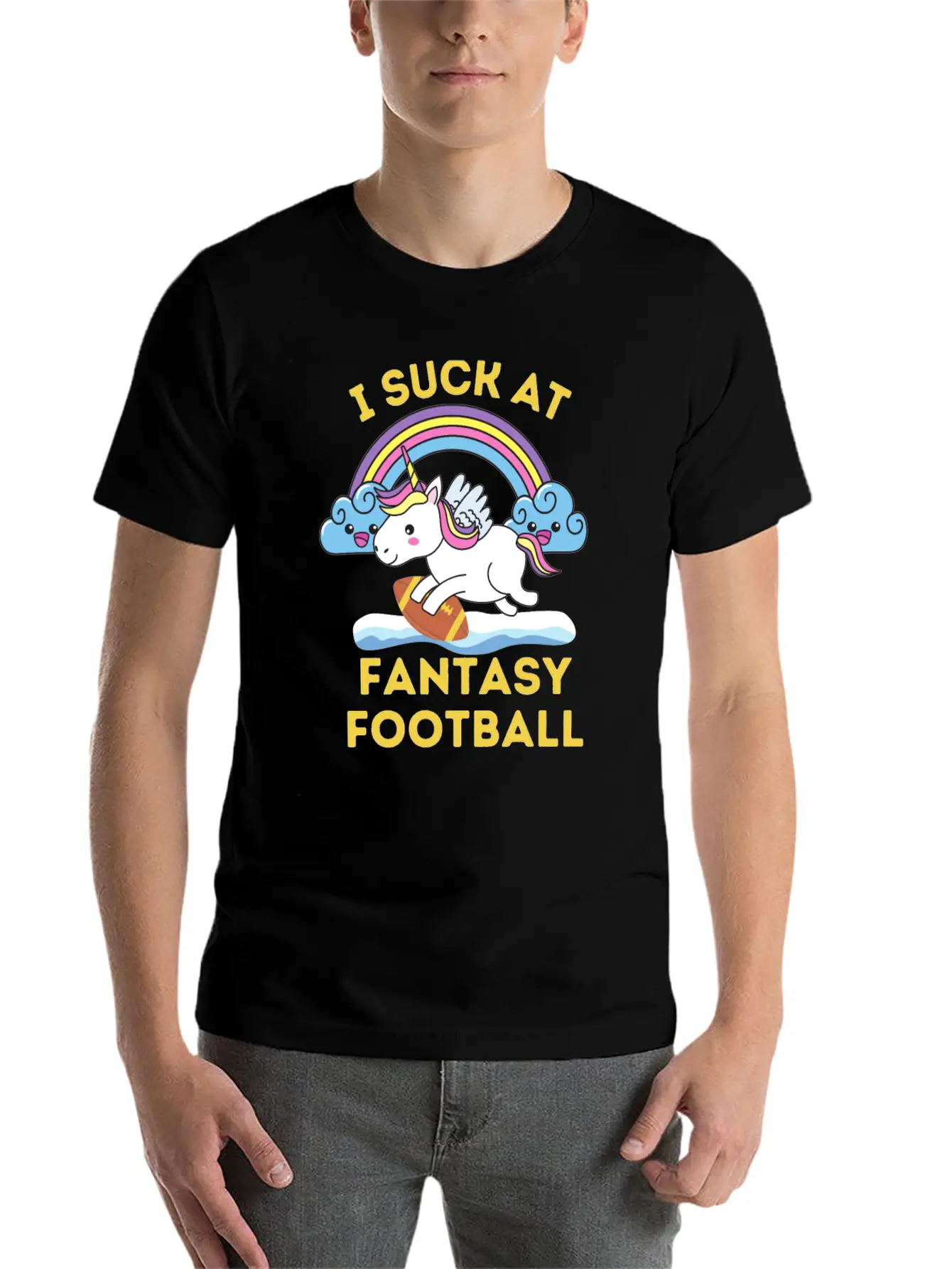I Suck At Fantasy Football Comfortable Minimalist Graphic Tee – Summer Style Essential