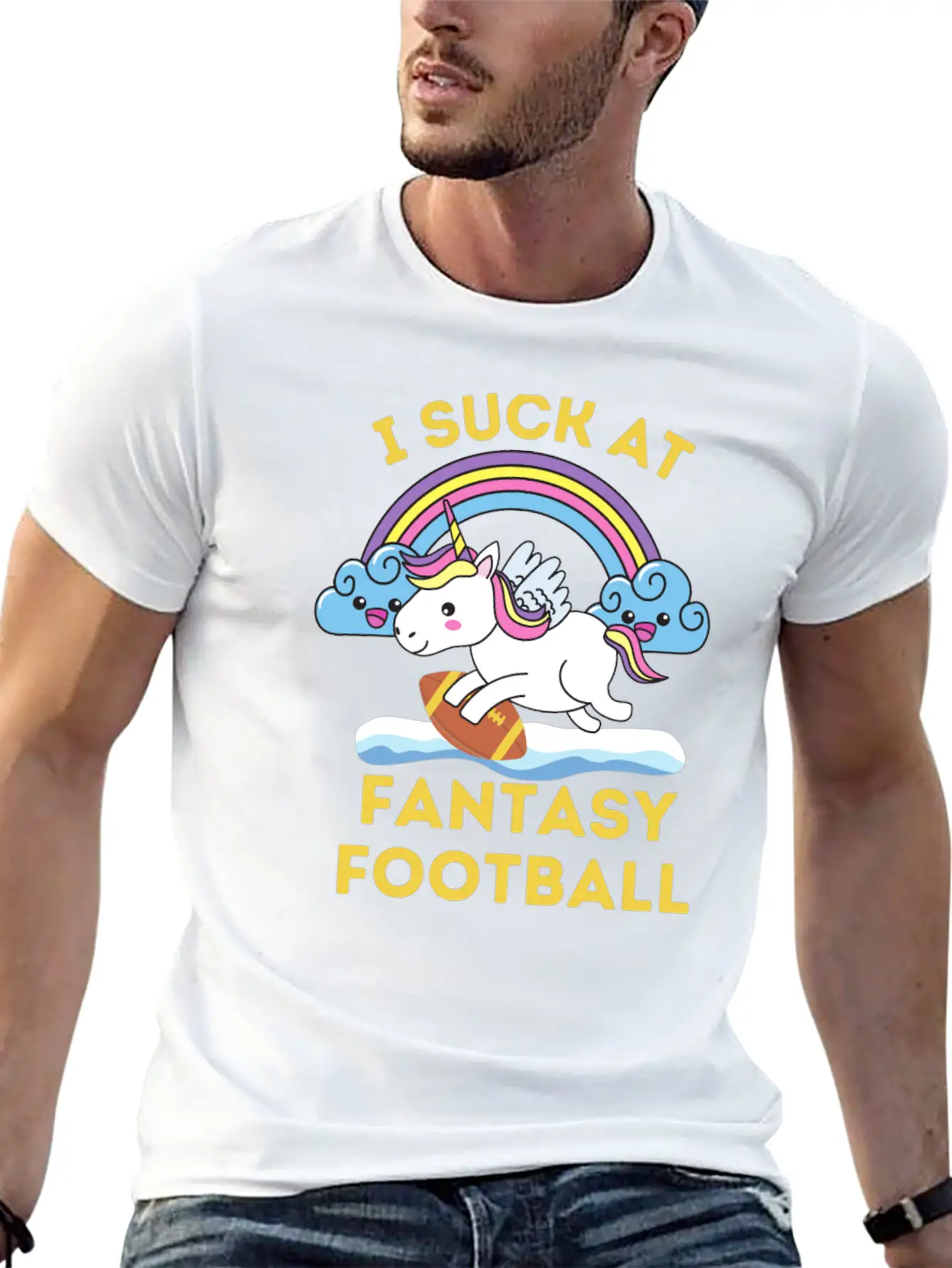 I Suck At Fantasy Football Comfortable Minimalist Graphic Tee – Summer Style Essential