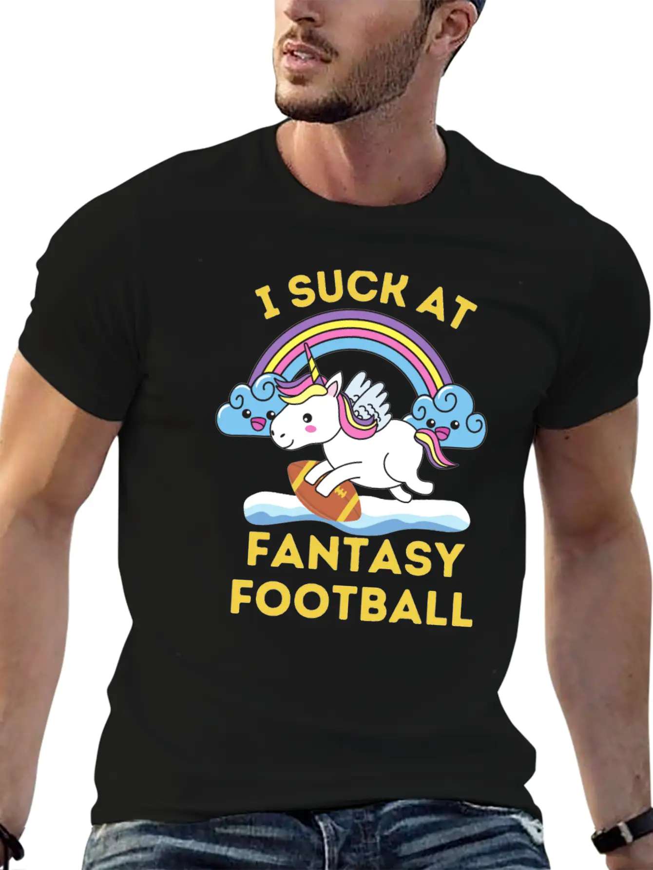 I Suck At Fantasy Football Comfortable Minimalist Graphic Tee – Summer Style Essential