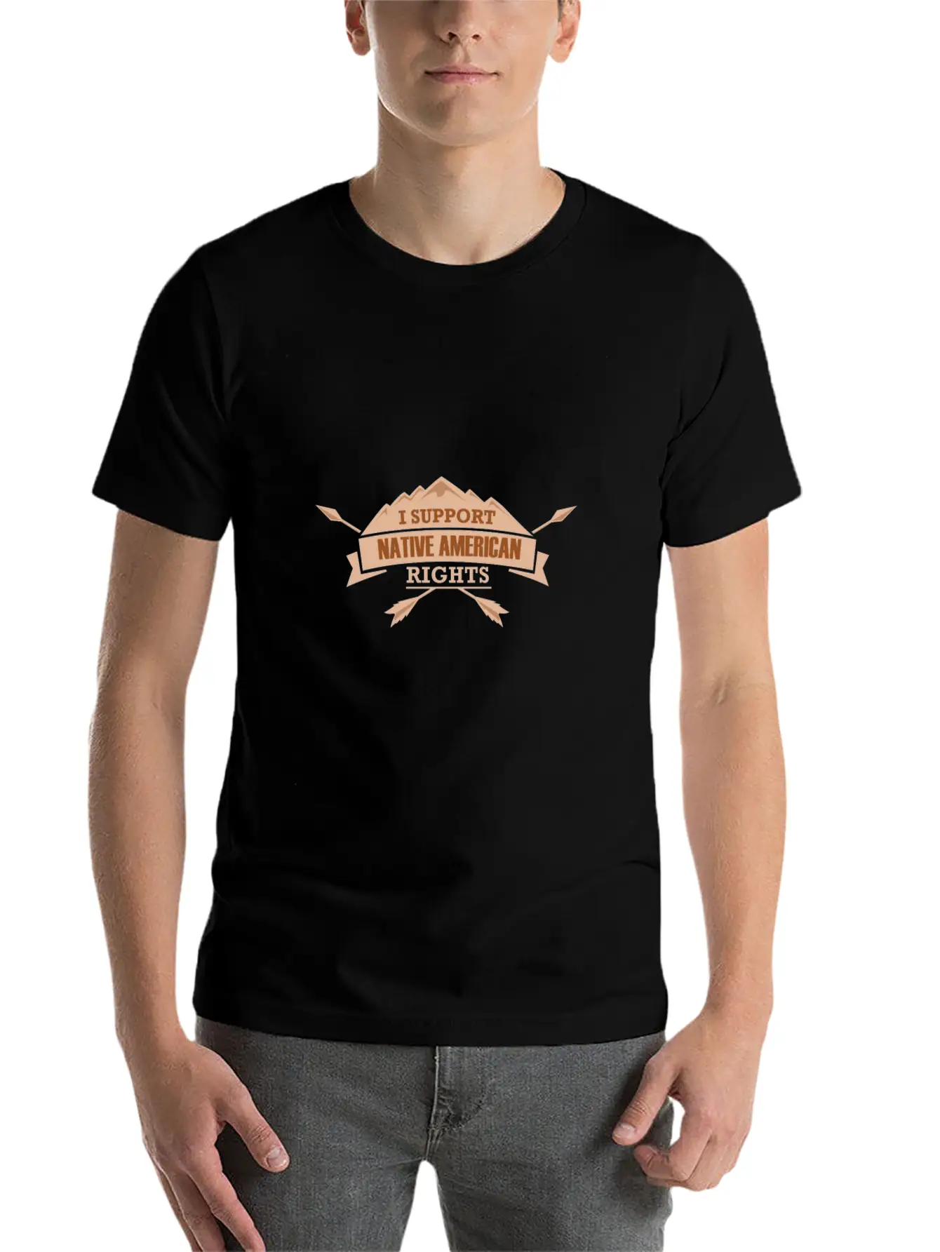 I SUPPORT NATIVE AMERICAN RIGHTS Essential Unisex Summer Tee – Soft Cotton Casual Fit