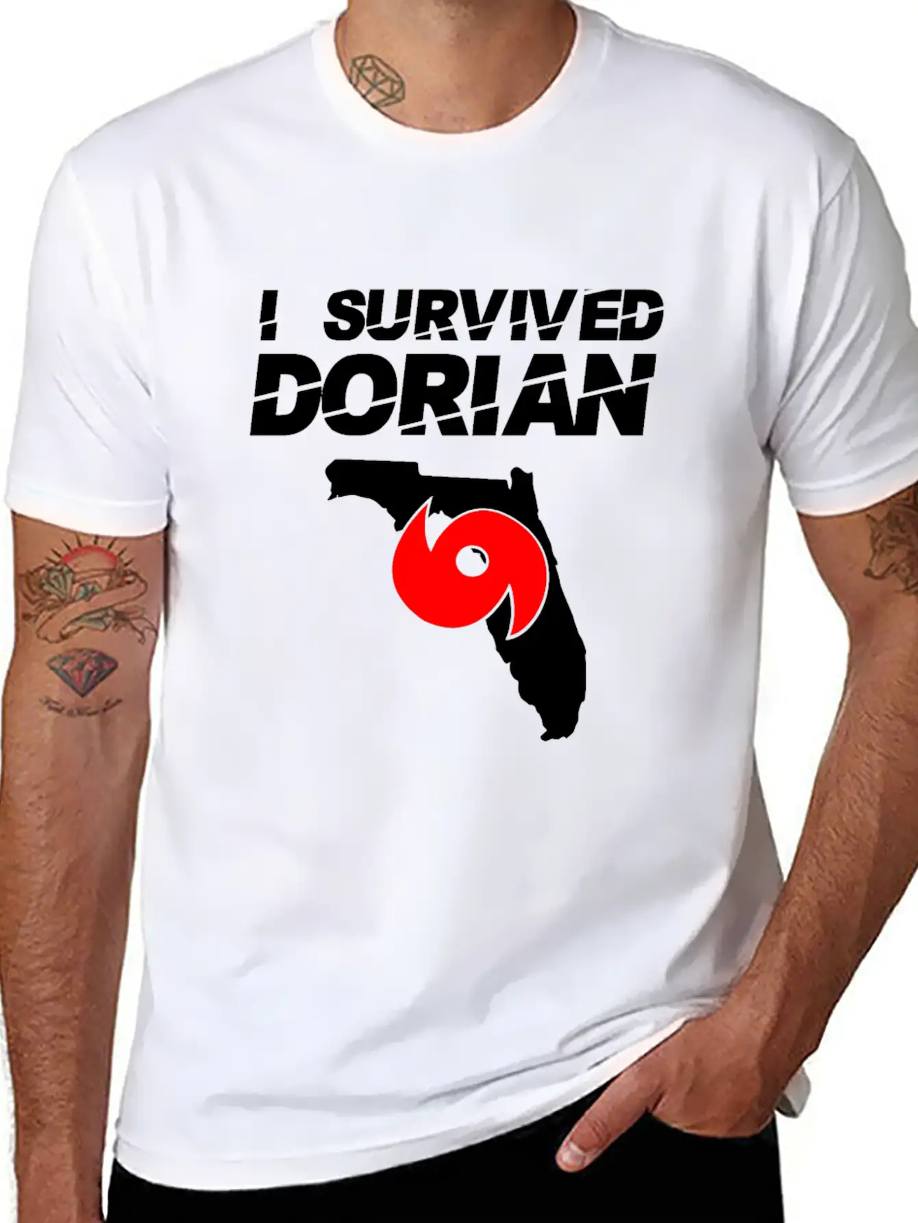 I Survived Hurricane Dorian 2019 Timeless Short Sleeve Tee – Comfy And Minimalist Design