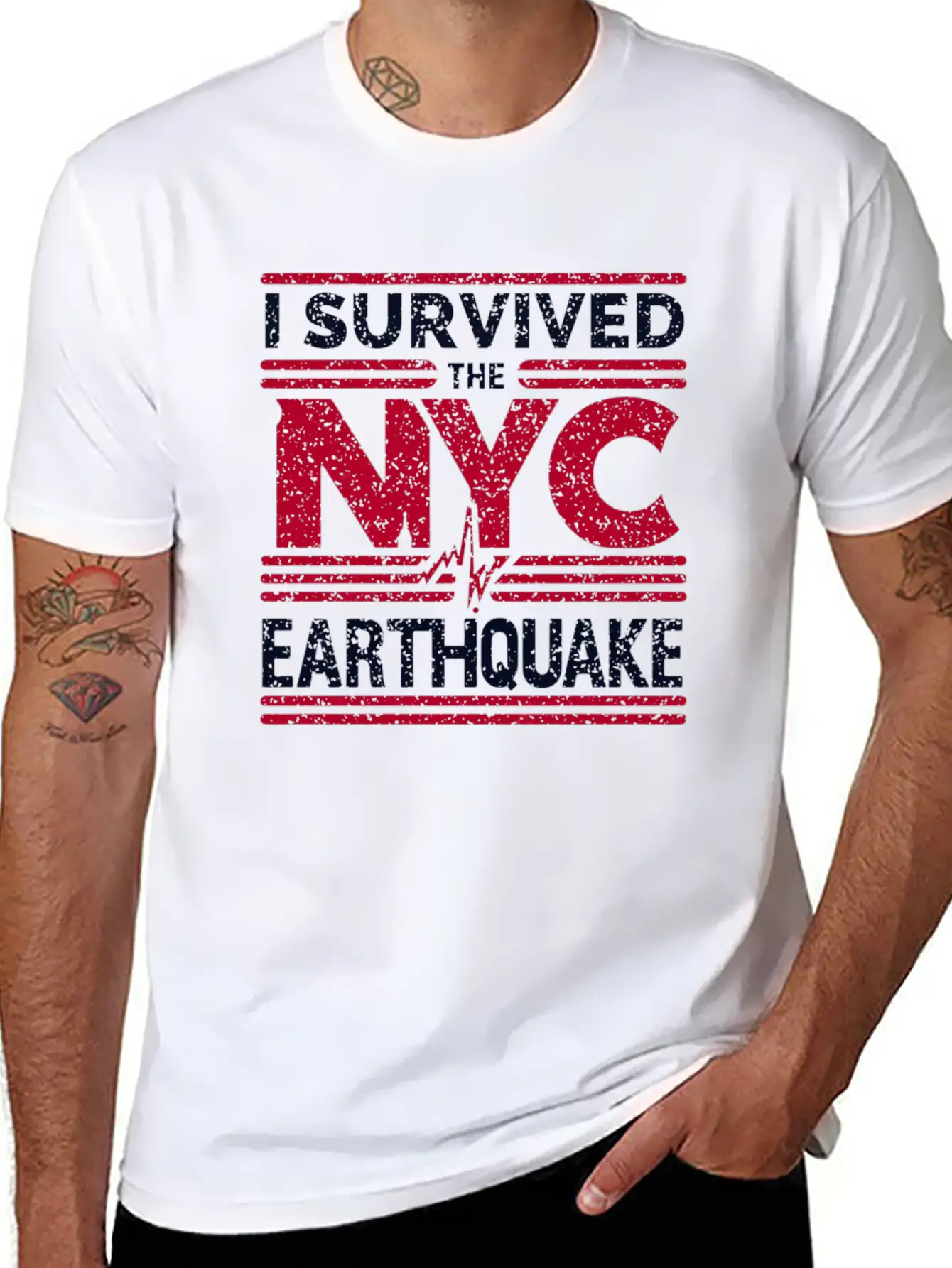 I Survived The NYC Earthquake Commemorative Comfortable Minimalist Graphic Tee – Summer Style Essential