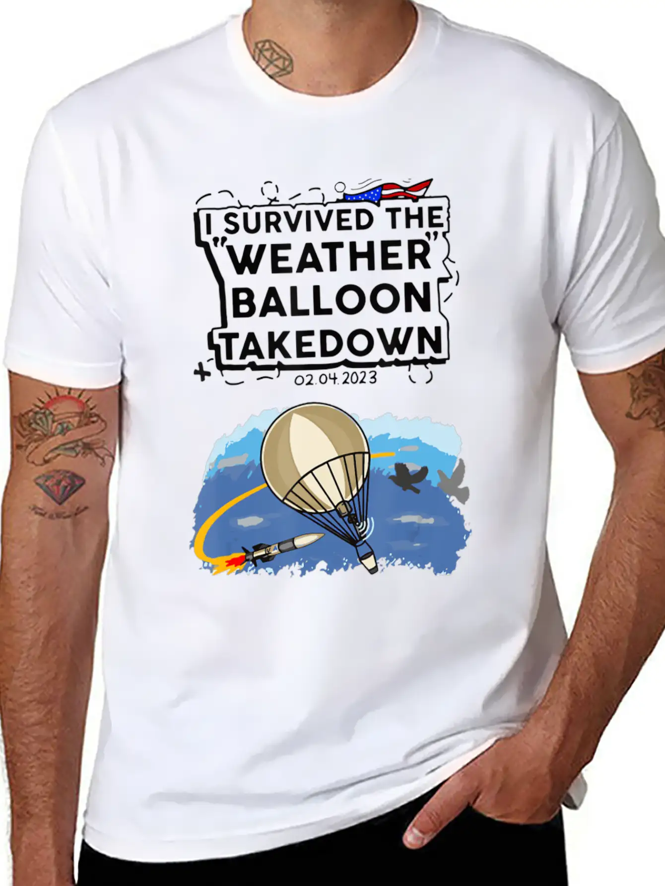 I Survived The Weather Balloon Takedown Chinese Sp Comfortable Minimalist Graphic Tee – Summer Style Essential