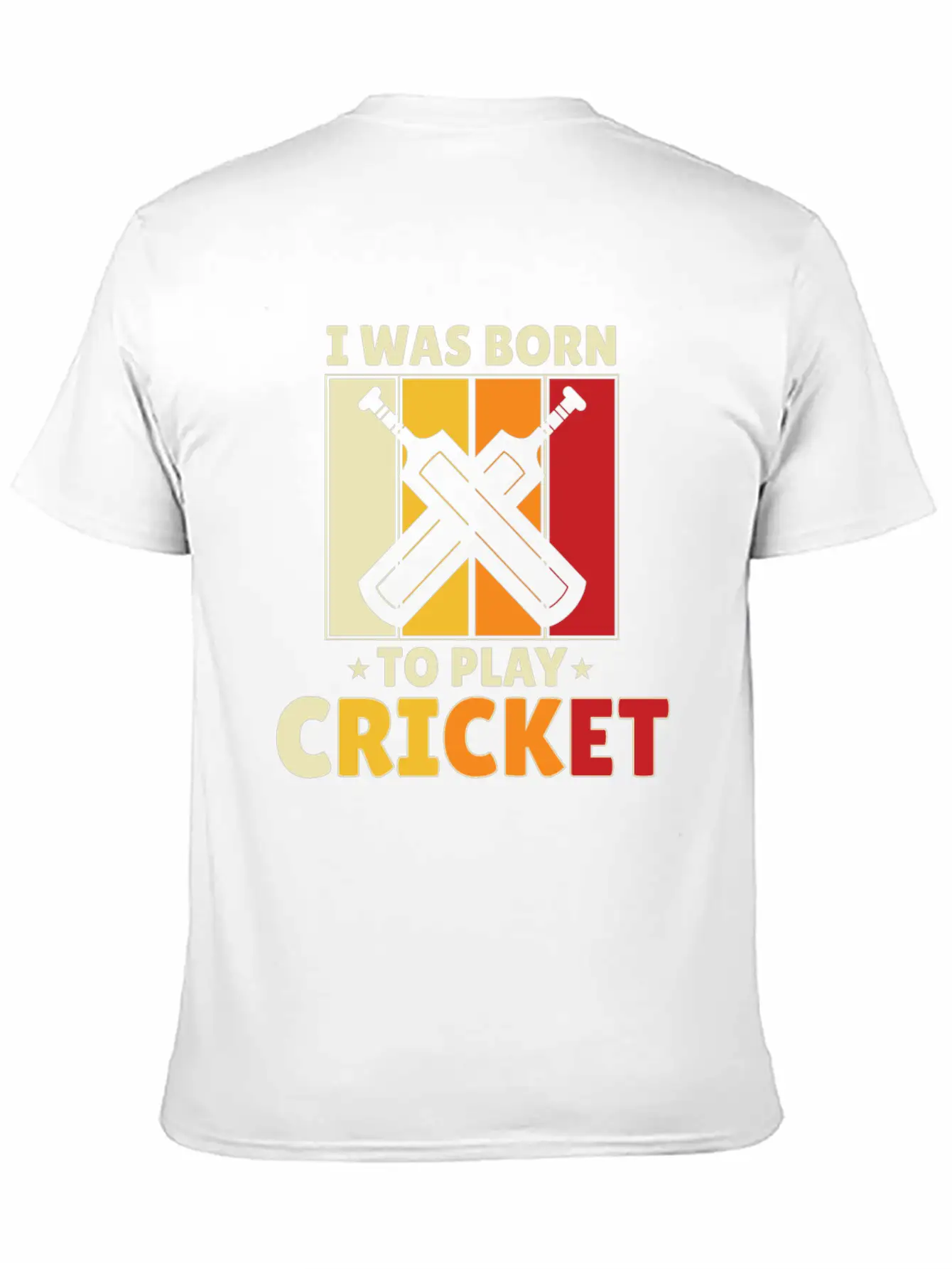 I Was Born To Play Cricket Unisex Short Sleeve Soft Cotton T-Shirt – Casual Everyday Wear