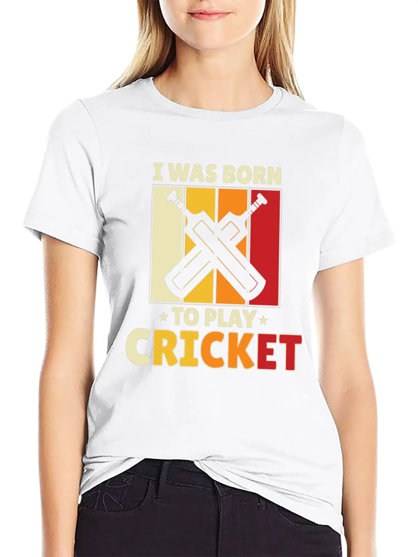 I Was Born To Play Cricket Unisex Short Sleeve Soft Cotton T-Shirt – Casual Everyday Wear