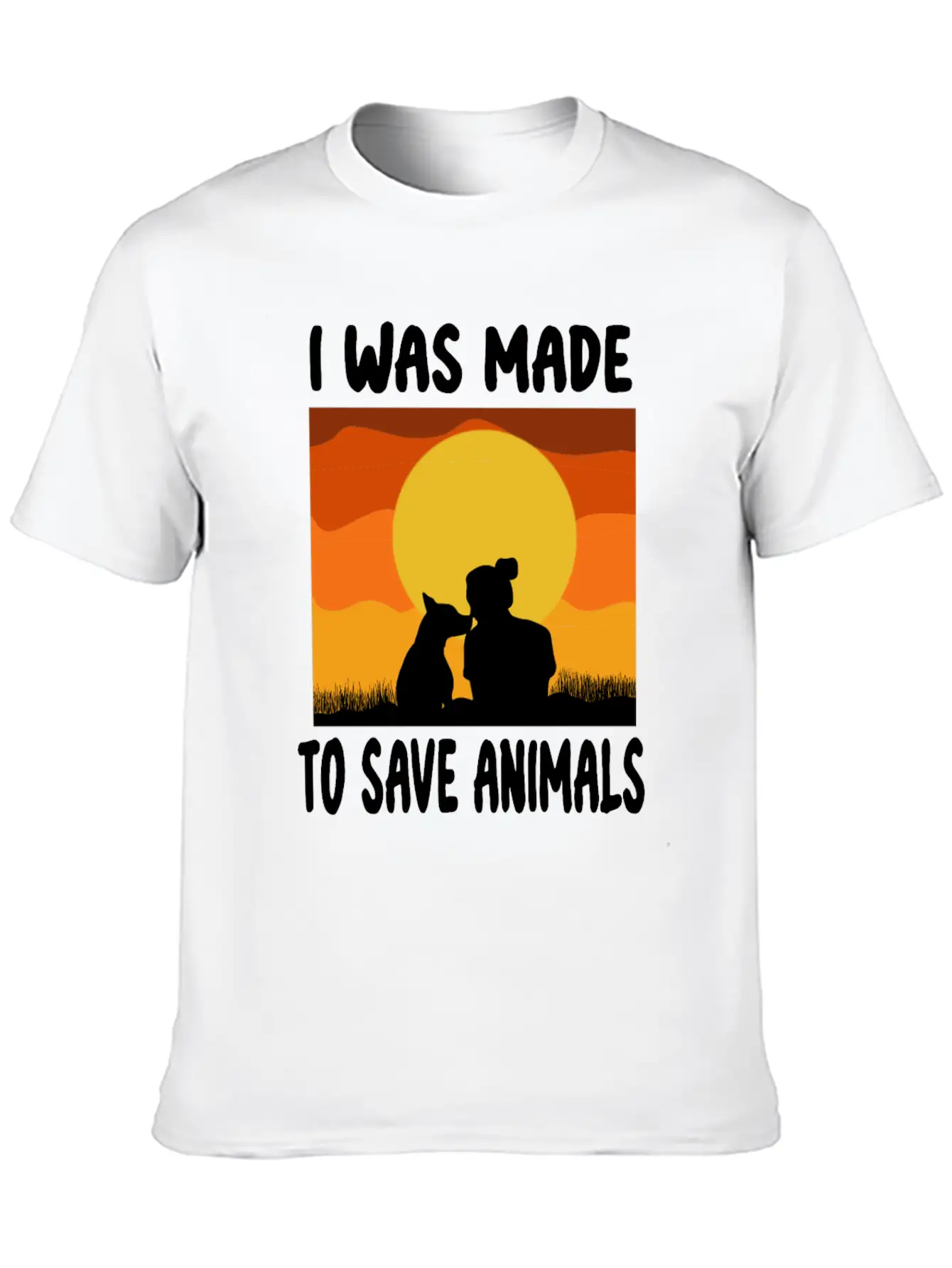 I Was Made To Save Animals Rescue Animal Welfare Basic Graphic T-Shirt – Daily Comfort In Soft Cotton