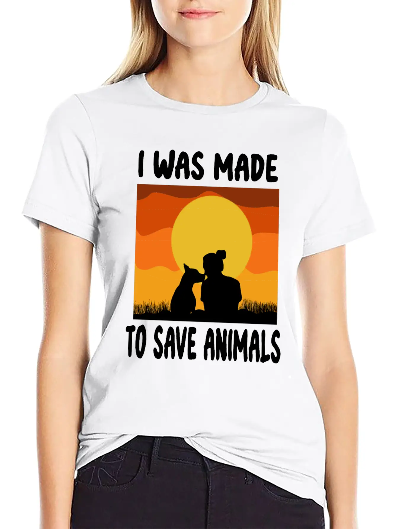 I Was Made To Save Animals Rescue Animal Welfare Basic Graphic T-Shirt – Daily Comfort In Soft Cotton