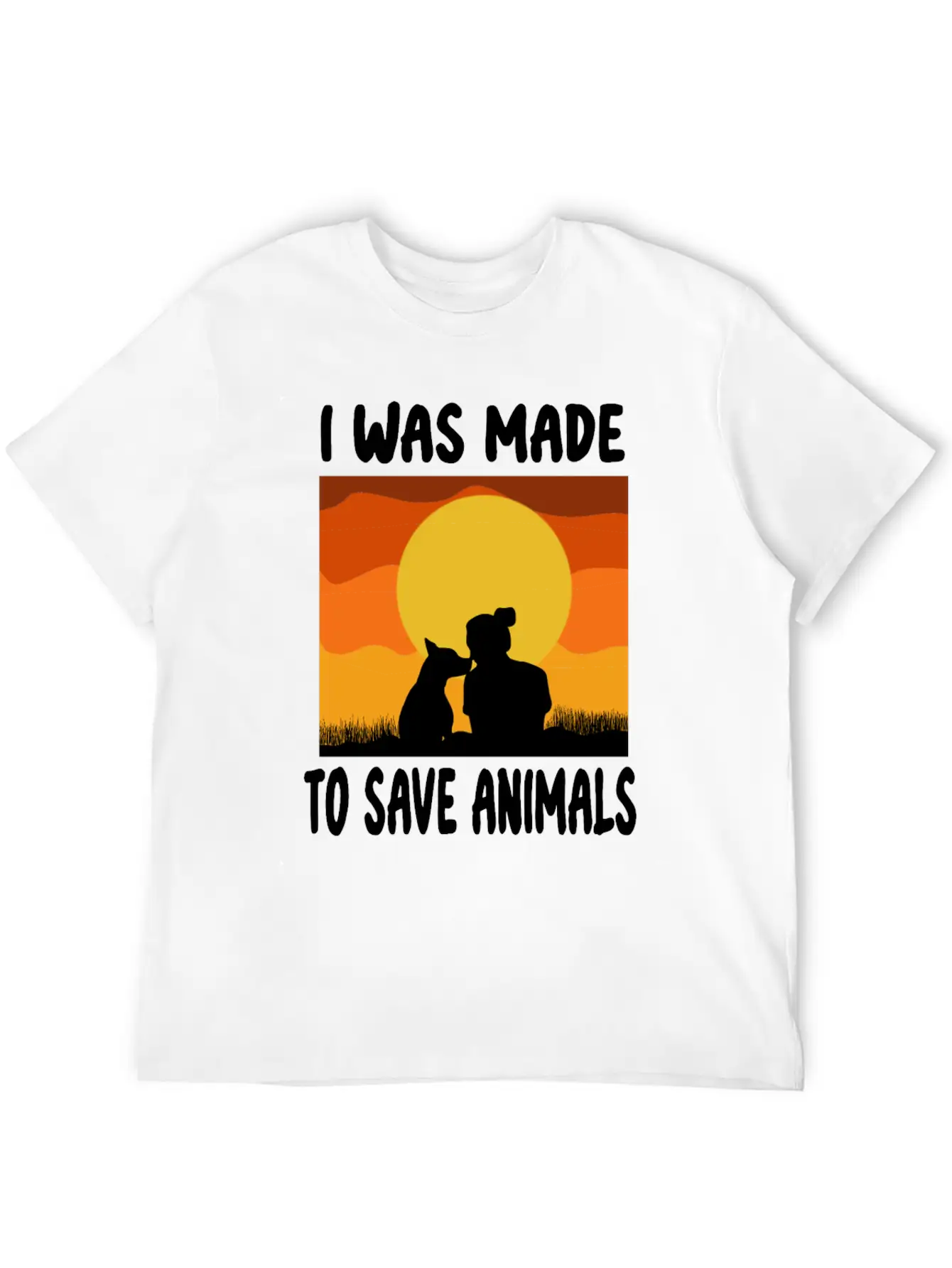 I Was Made To Save Animals Rescue Animal Welfare Basic Graphic T-Shirt – Daily Comfort In Soft Cotton