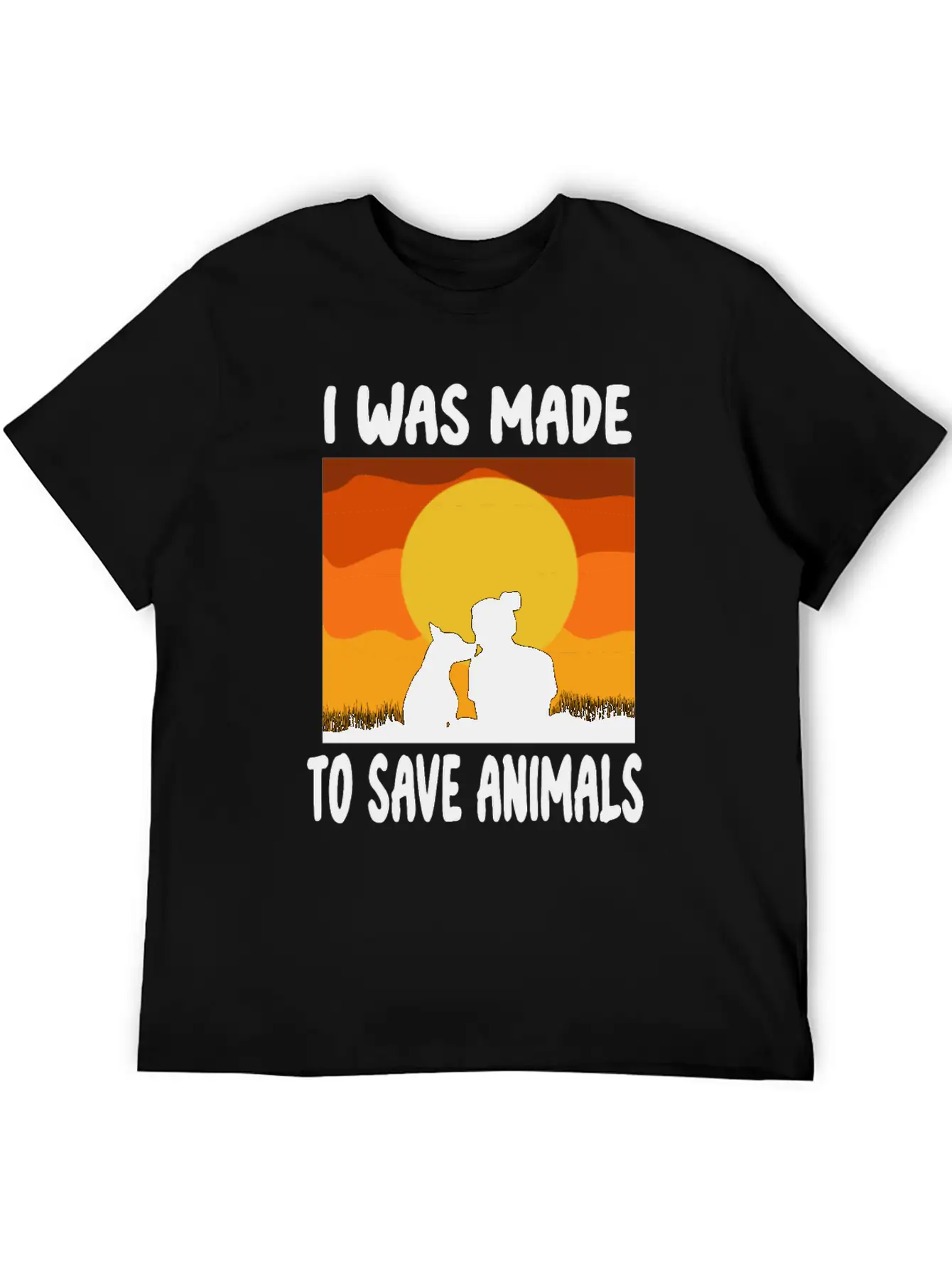 I Was Made To Save Animals Rescue Animal Welfare Basic Graphic T-Shirt – Daily Comfort In Soft Cotton