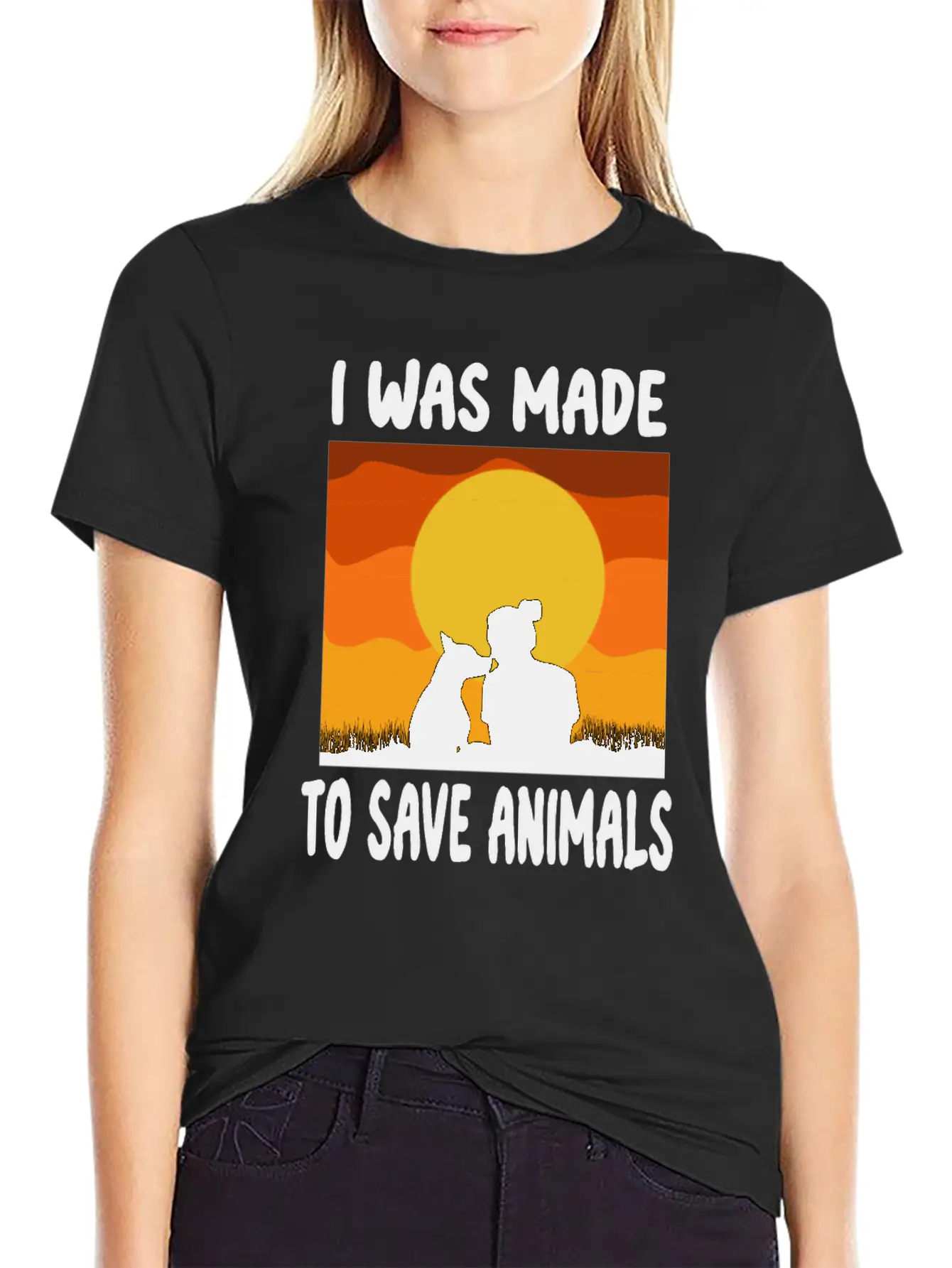 I Was Made To Save Animals Rescue Animal Welfare Basic Graphic T-Shirt – Daily Comfort In Soft Cotton