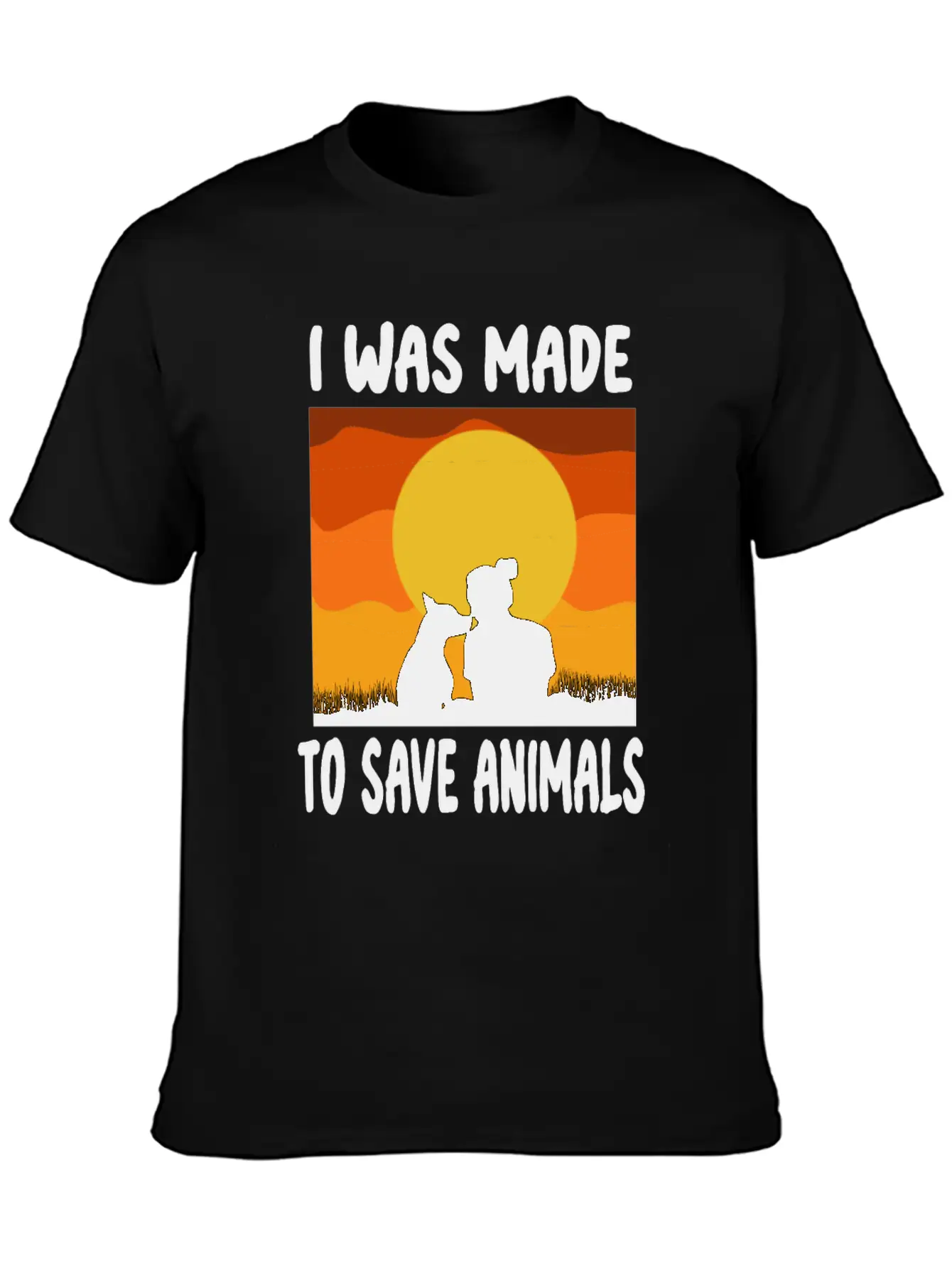 I Was Made To Save Animals Rescue Animal Welfare Basic Graphic T-Shirt – Daily Comfort In Soft Cotton