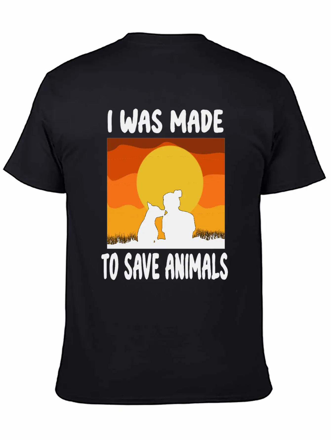 I Was Made To Save Animals Rescue Animal Welfare Basic Graphic T-Shirt – Daily Comfort In Soft Cotton