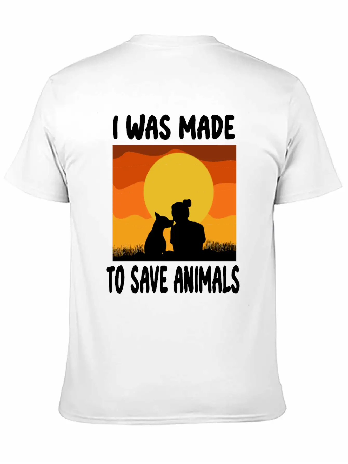 I Was Made To Save Animals Rescue Animal Welfare Basic Graphic T-Shirt – Daily Comfort In Soft Cotton