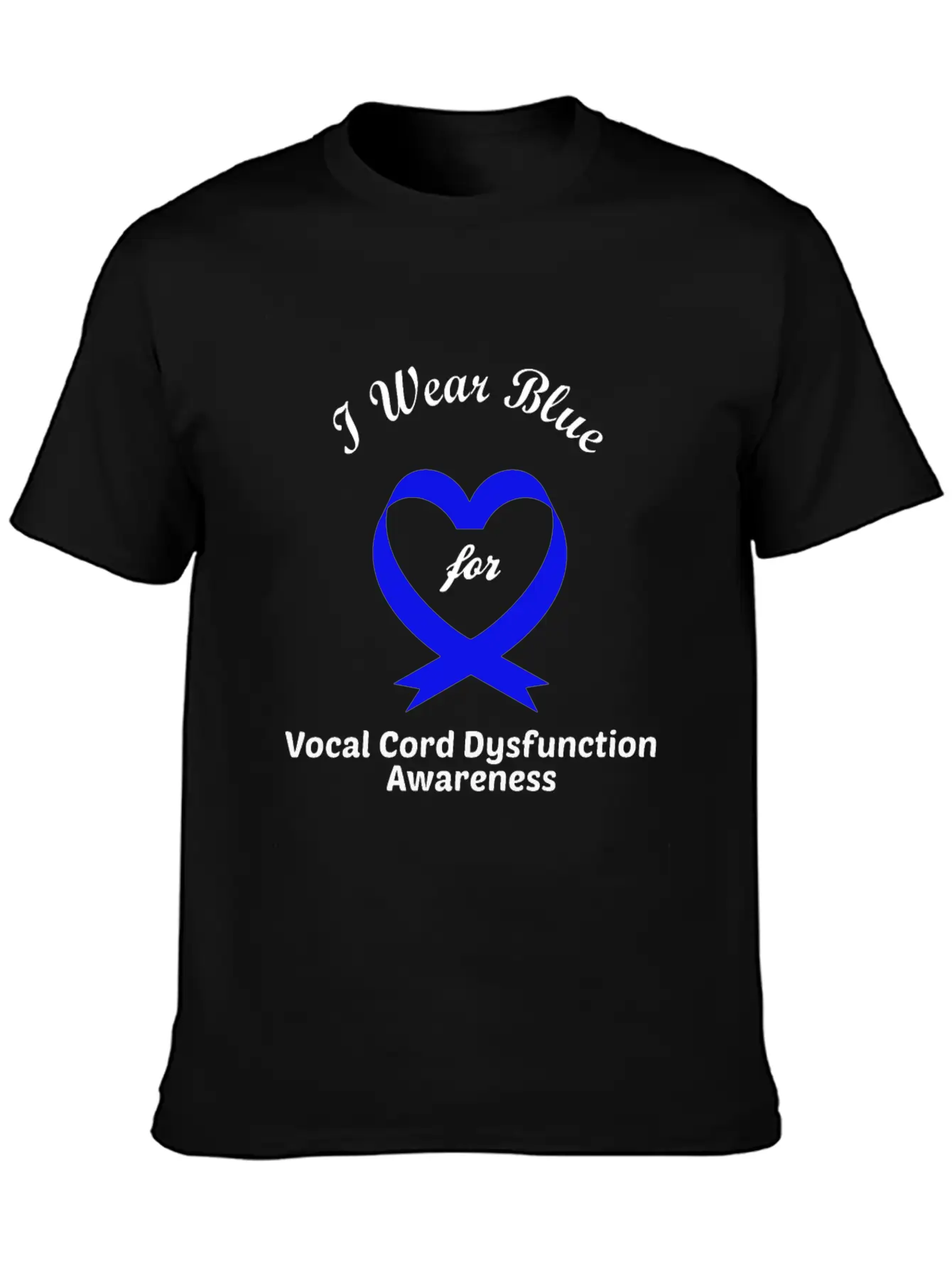 I Wear Blue For Vocal Cord Dysfunction Awareness Essential Unisex Summer Tee – Soft Cotton Casual Fit