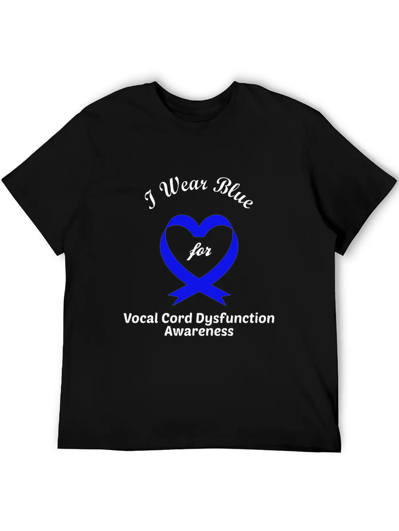 I Wear Blue For Vocal Cord Dysfunction Awareness Essential Unisex Summer Tee – Soft Cotton Casual Fit