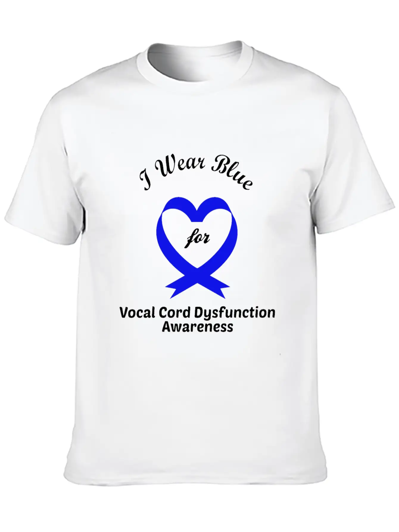 I Wear Blue For Vocal Cord Dysfunction Awareness Essential Unisex Summer Tee – Soft Cotton Casual Fit