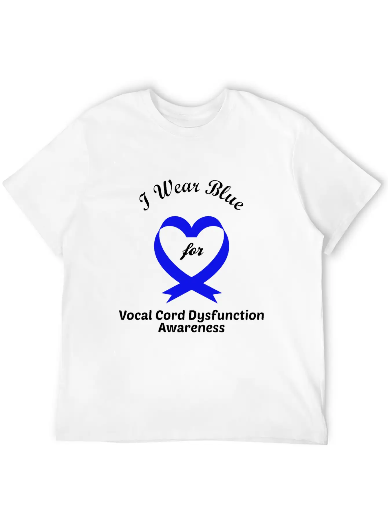 I Wear Blue For Vocal Cord Dysfunction Awareness Essential Unisex Summer Tee – Soft Cotton Casual Fit