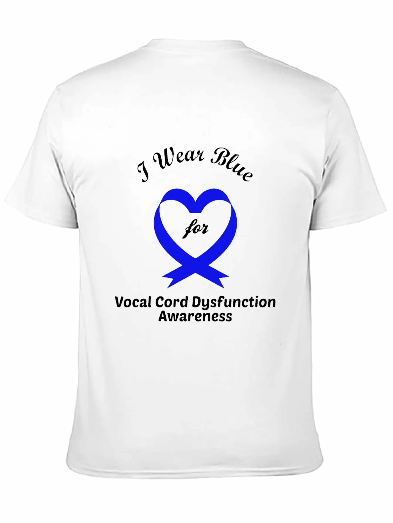 I Wear Blue For Vocal Cord Dysfunction Awareness Essential Unisex Summer Tee – Soft Cotton Casual Fit