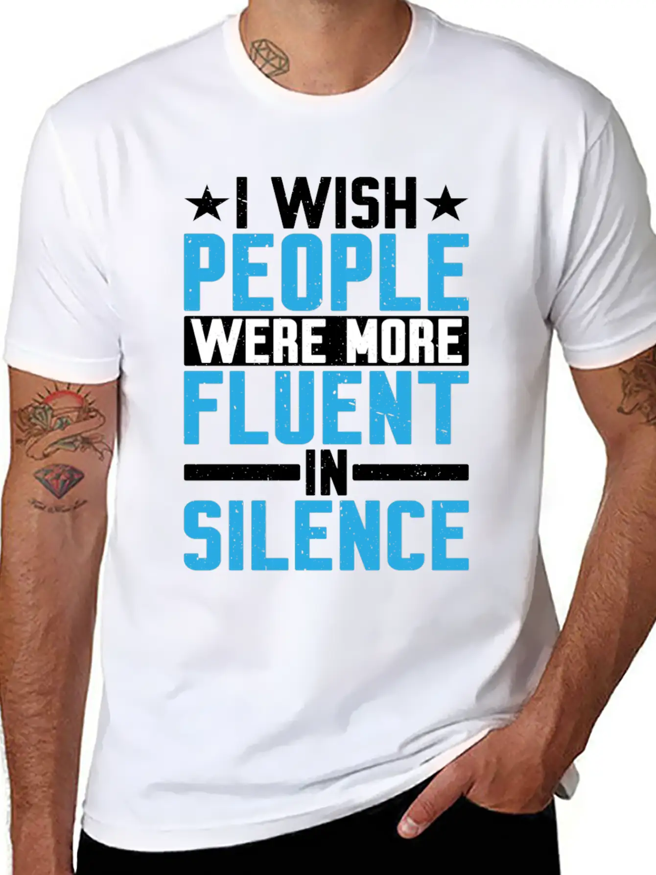 I Wish People Were More Fluent In Silence Timeless Short Sleeve Tee – Comfy And Minimalist Design