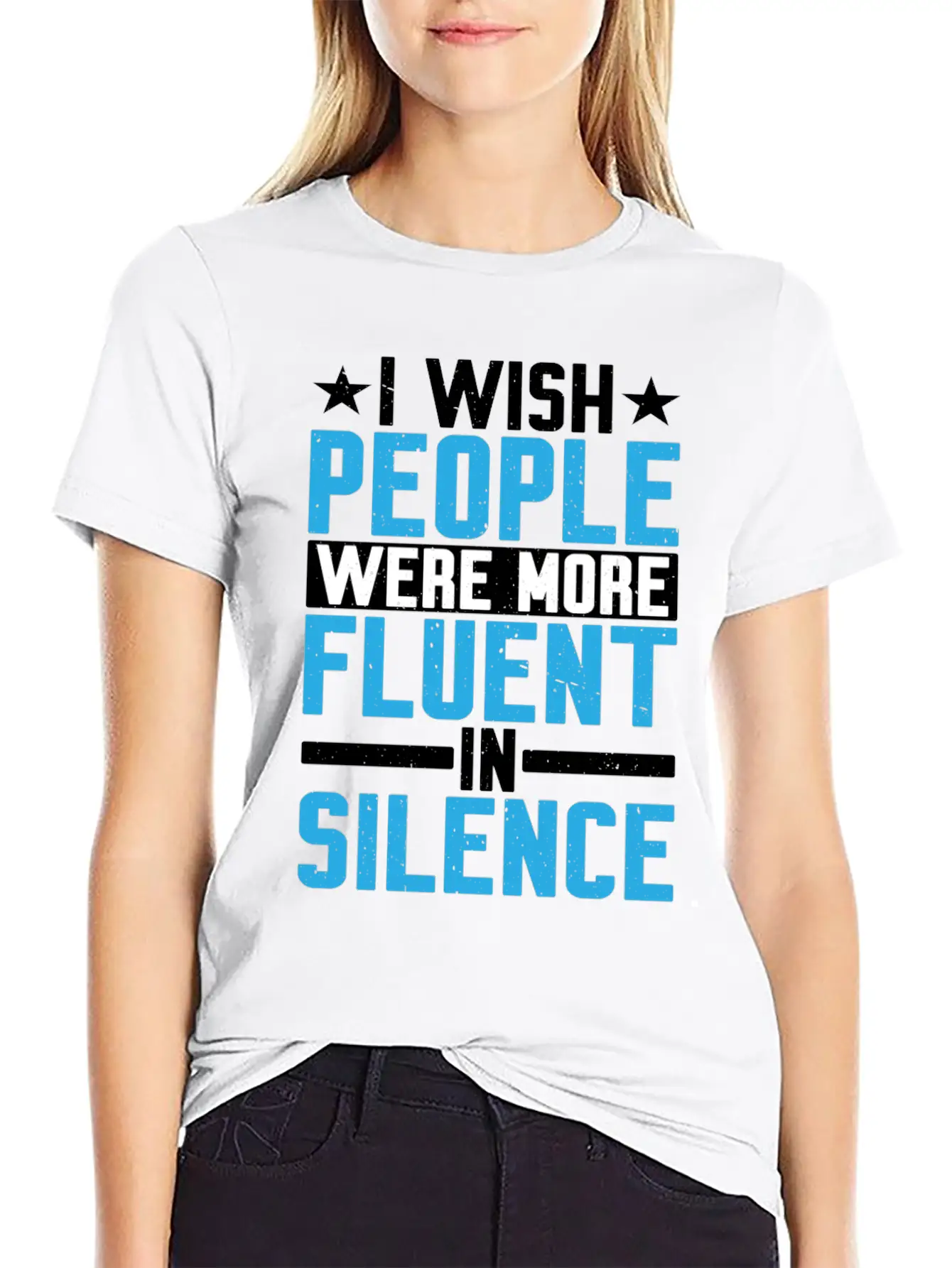 I Wish People Were More Fluent In Silence Timeless Short Sleeve Tee – Comfy And Minimalist Design