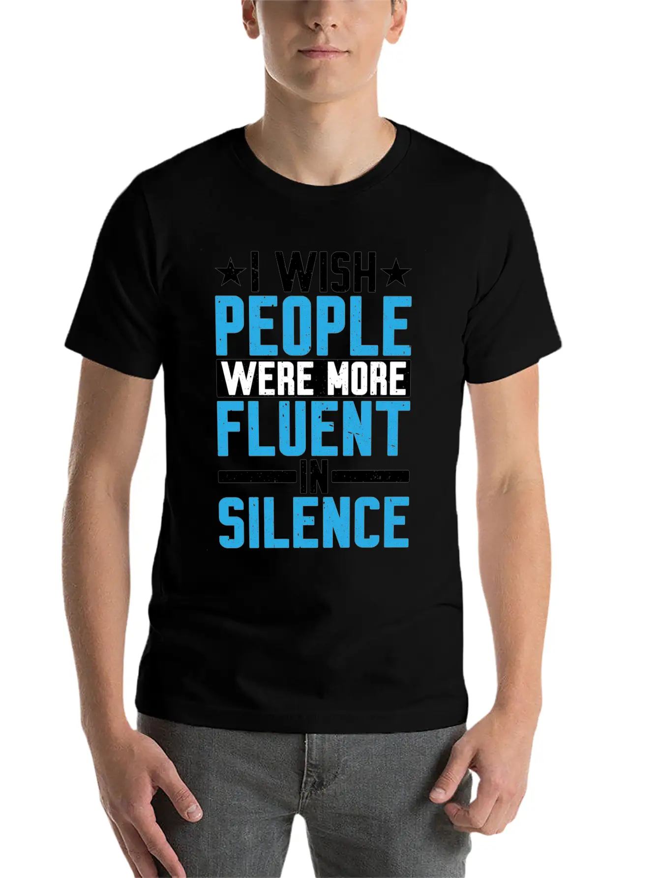 I Wish People Were More Fluent In Silence Timeless Short Sleeve Tee – Comfy And Minimalist Design