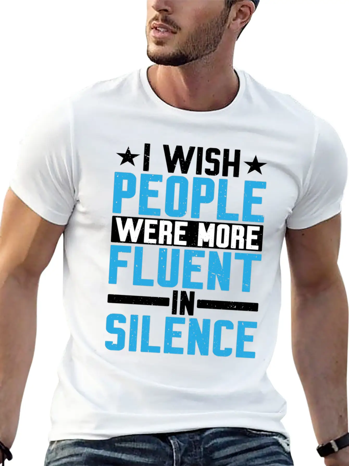 I Wish People Were More Fluent In Silence Timeless Short Sleeve Tee – Comfy And Minimalist Design