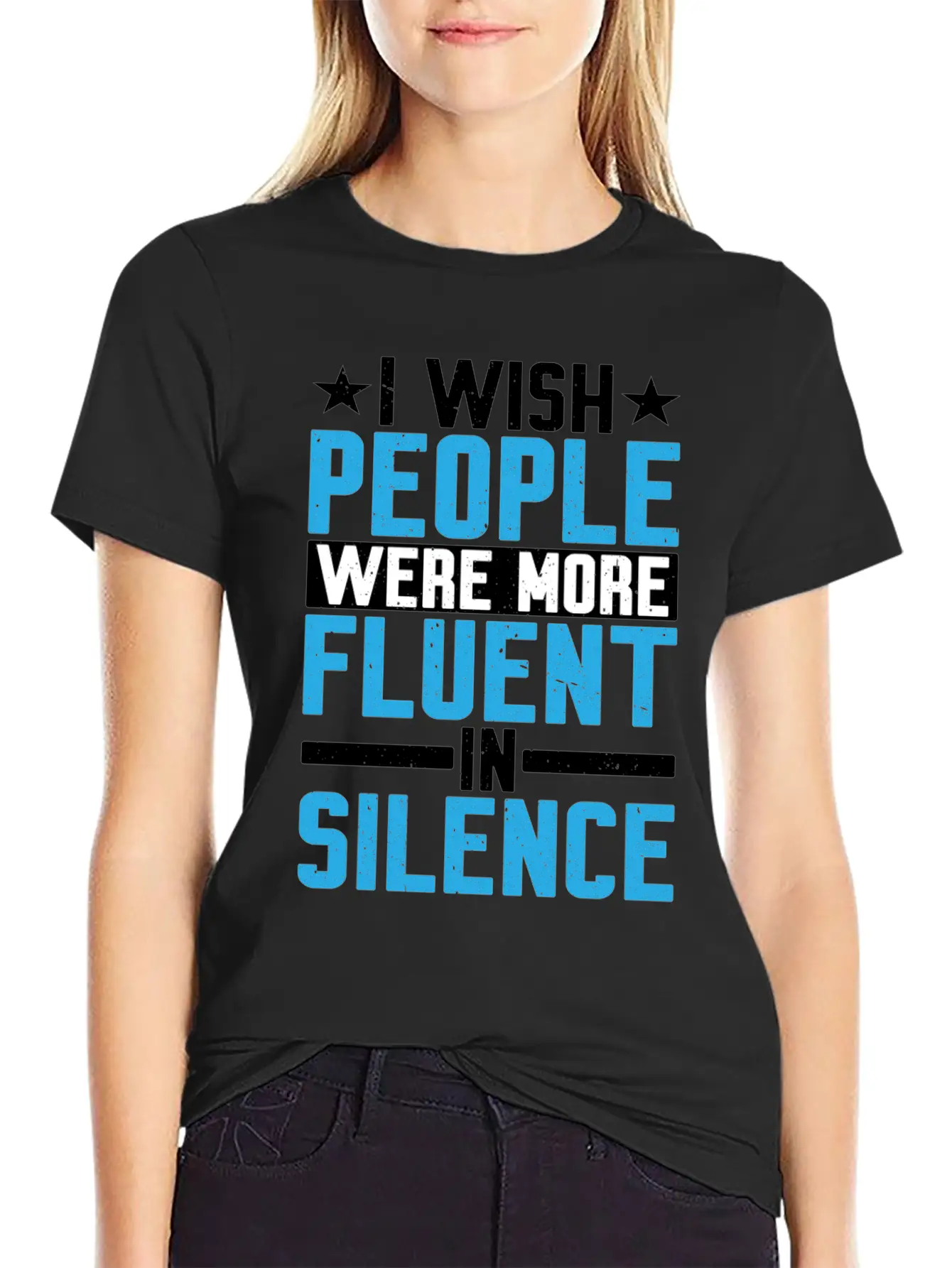 I Wish People Were More Fluent In Silence Timeless Short Sleeve Tee – Comfy And Minimalist Design