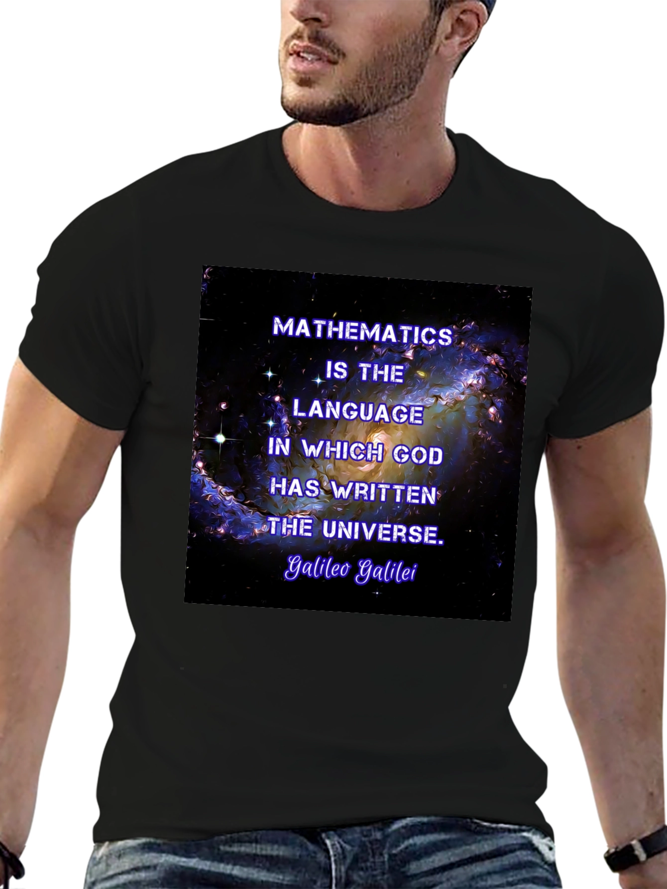 Galileo Quote T-Shirt - Math is the Universes Language