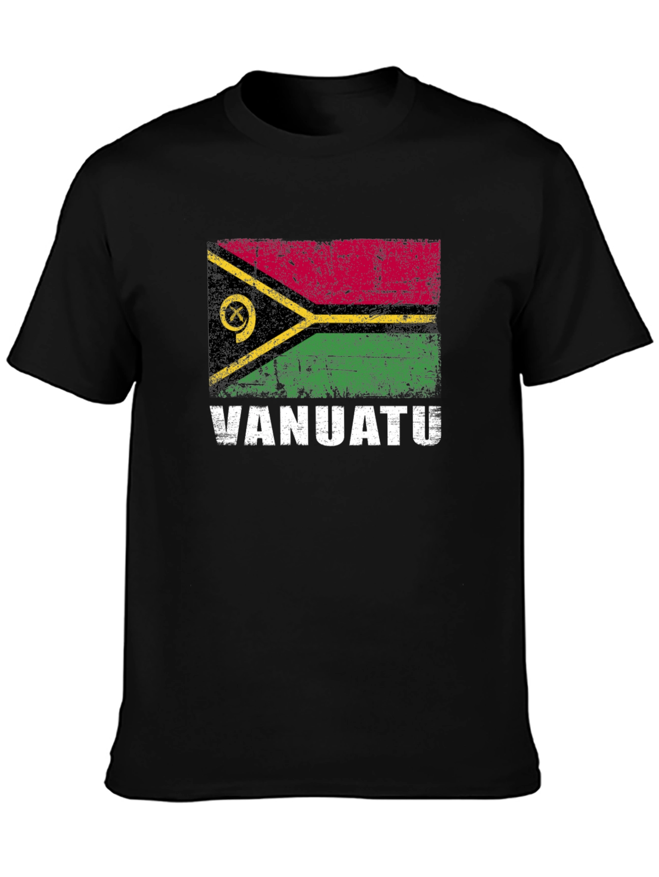 Vanuatu Flag T-Shirt: Distressed Vanuatu Pride Tee