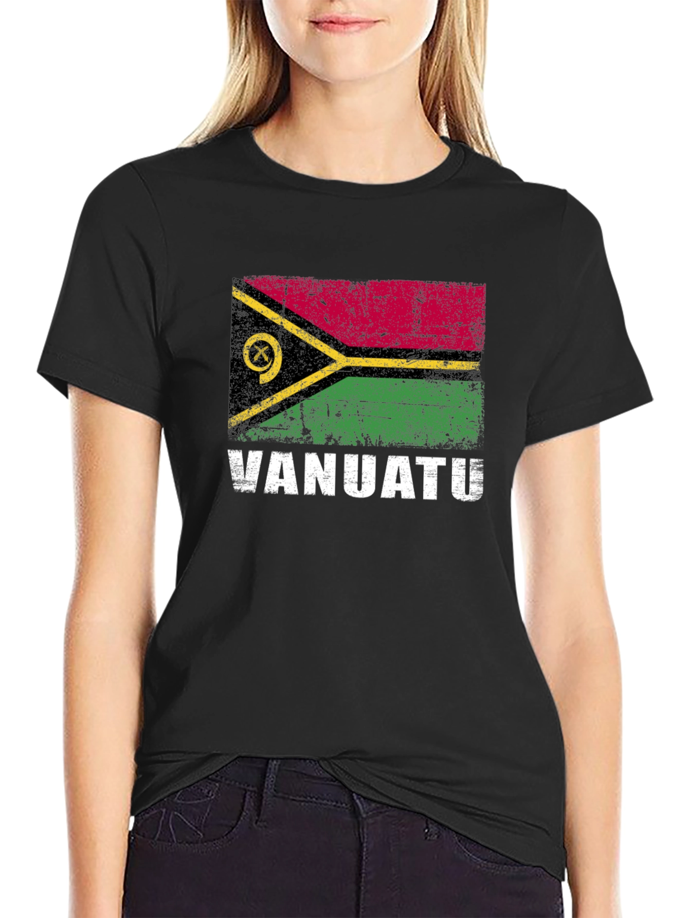 Vanuatu Flag T-Shirt: Distressed Vanuatu Pride Tee