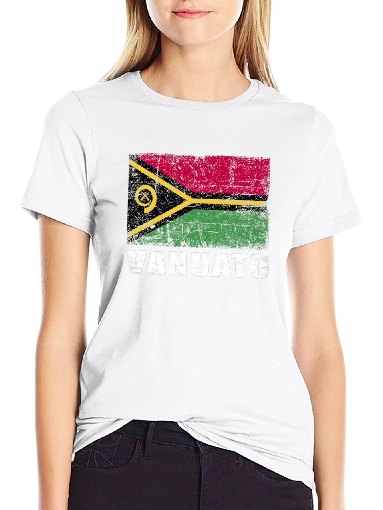 Vanuatu Flag T-Shirt: Distressed Vanuatu Pride Tee