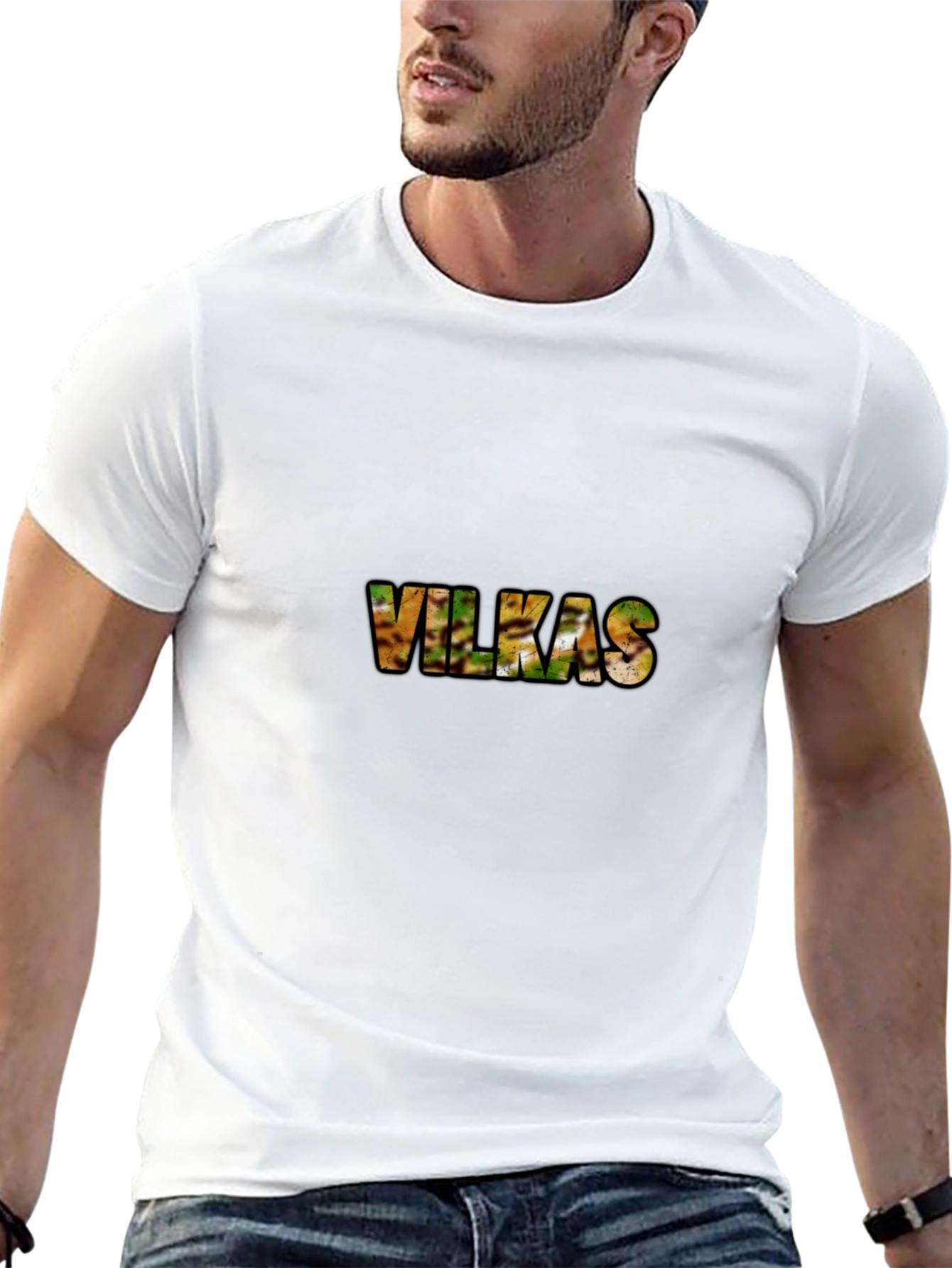 VILKAS Camo Graphic Black T-Shirt