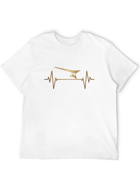 Hang Gliding Heartbeat T-Shirt - Black