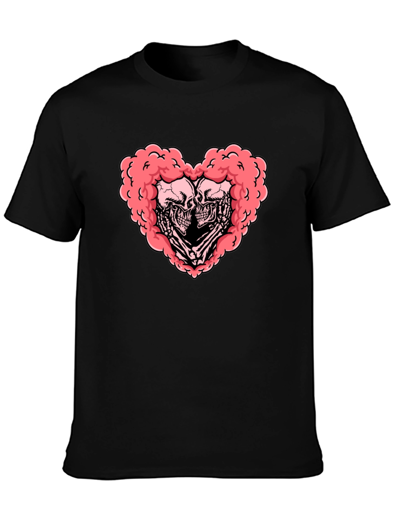 Skull Heart Graphic Tee - Gothic Love