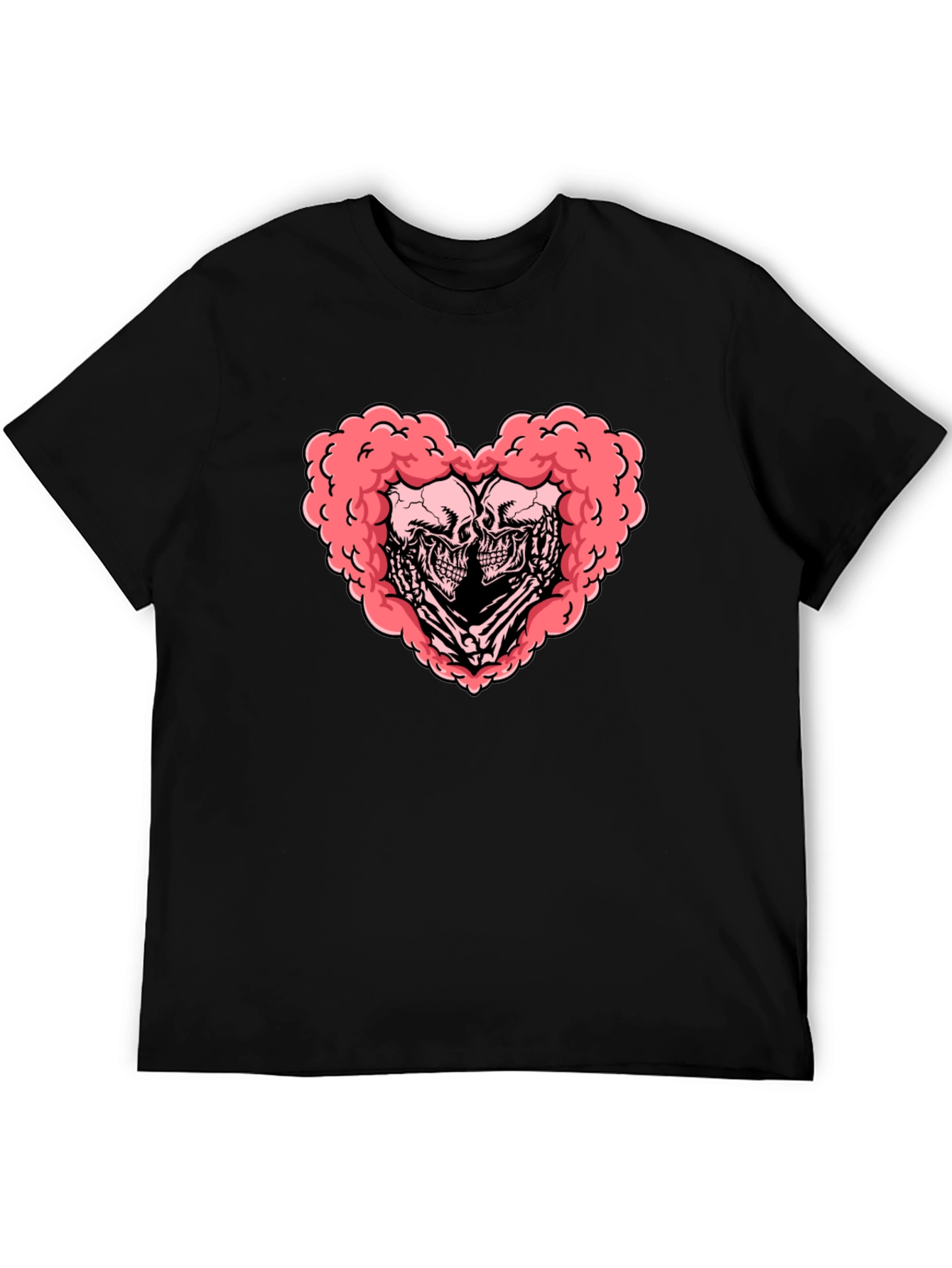 Skull Heart Graphic Tee - Gothic Love