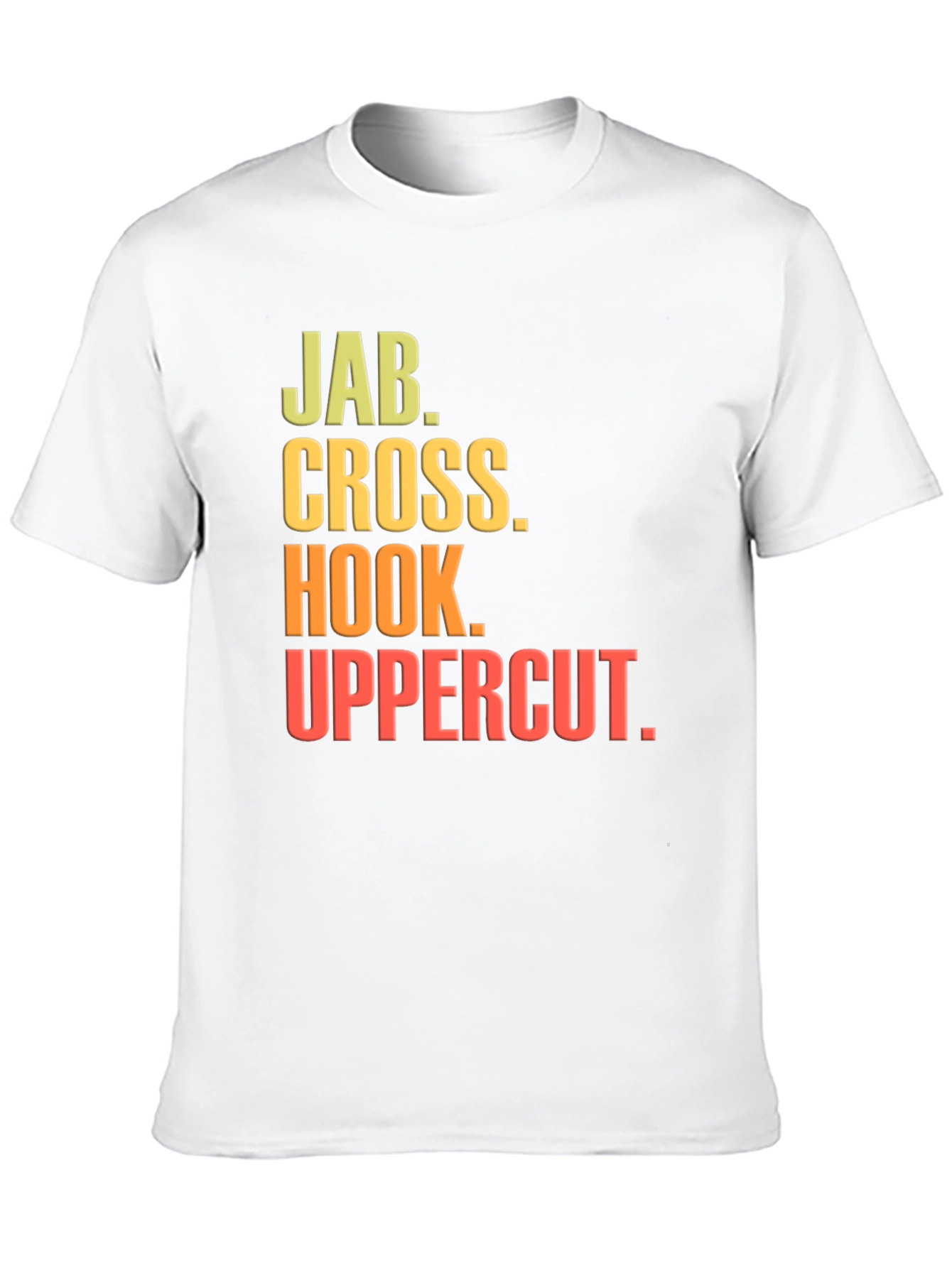 Boxing Moves Black T-Shirt - Jab Cross Hook Uppercut