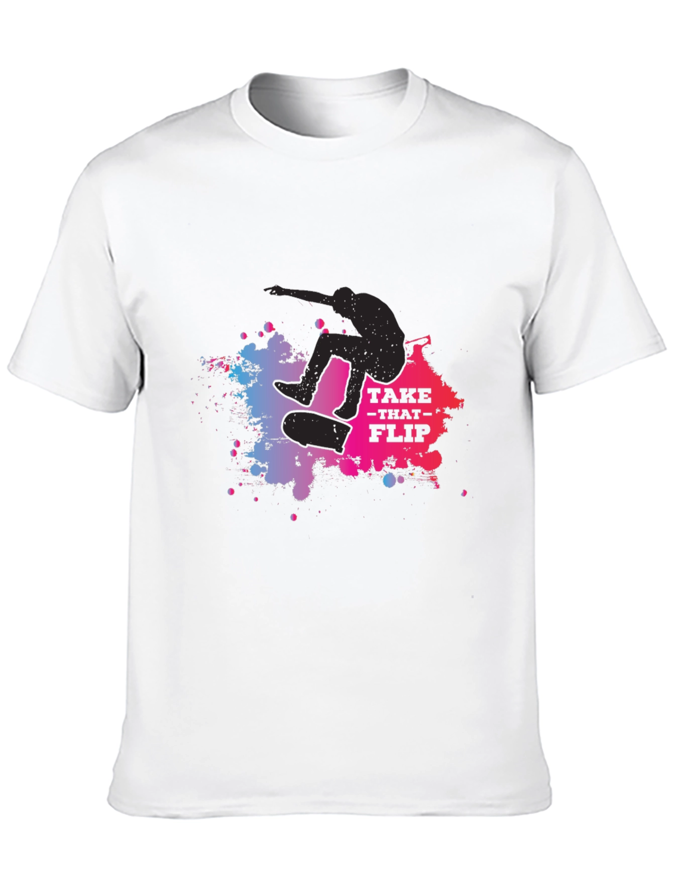 Skateboarder Graphic Tee: Take That Flip