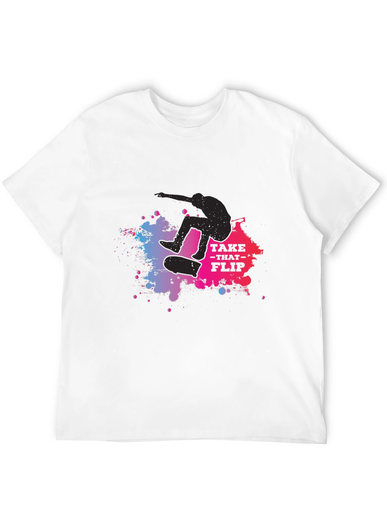 Skateboarder Graphic Tee: Take That Flip