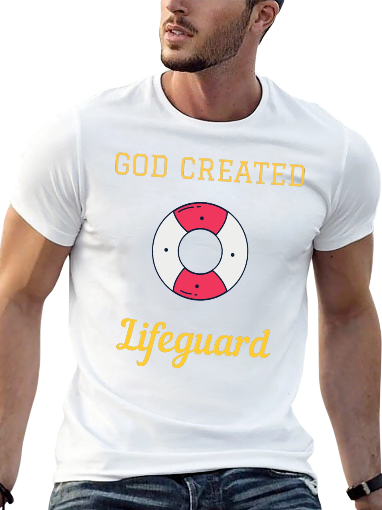 God Created Lifeguard T-Shirt