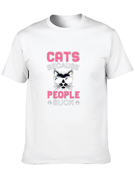 Cats Because People Suck Graphic Tee