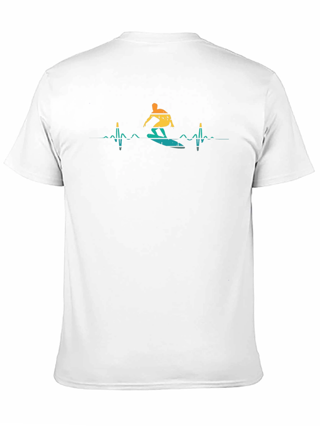 Surfer Heartbeat T-Shirt - Black Graphic Tee